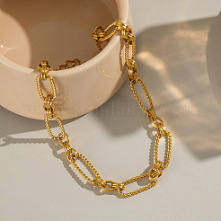 Женские ожерелья из полированной овальной цепи из нержавеющей стали 304&nbsp;DS9508