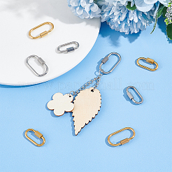 8 Stück 4 Stile 304 Edelstahl Schraube Karabiner Schloss Charms&nbsp;STAS-UN0050-90