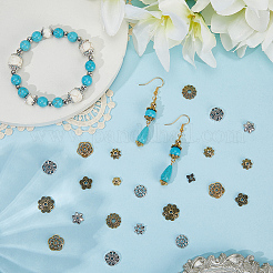 360шт 12 стиля колпачки из сплава в тибетском стиле&nbsp;TIBE-SC0002-33