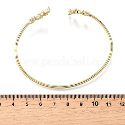 Браслеты на открытой манжете из латуни с микропаве и кубическим цирконием&nbsp;SK0573-2