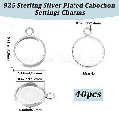 40 pz 304 ciondolo cabochon in acciaio inox&nbsp;STAS-BBC0010-68