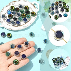 40шт 4 цвета стеклянные бусины&nbsp;GLAA-YW0005-44