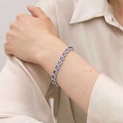 Элегантные браслеты-цепочки из стерлингового серебра 925 пробы с кубическими циркониями для женщин WP2600