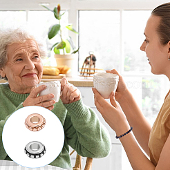 8 шт. 2-х цветные разделительные бусины из нержавеющей стали 304&nbsp;STAS-UN0059-54