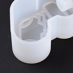DIYクリスマスソックスシリコンモールド  アイスクリームのために  レジンクラフト作り  ホワイト  54x47x23mm  穴：10mm&nbsp;DIY-G058-F03