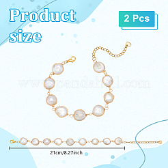 2шт. браслеты из натурального жемчуга Кеши для женщин&nbsp;BJEW-UN00016