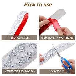 ПВХ самоклеящаяся гибкая молдинговая отделка&nbsp;AJEW-WH0348-636A