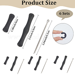 6 упаковка силиконовых накладок на пальцы для тетивы лука&nbsp;AJEW-CP0010-21