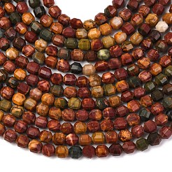 Нити бусин из натурального камня пикассо/полихромной яшмы G-A260-A24-01