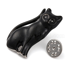 Эмалевые булавки в форме кошки из сплава&nbsp;JEWB-Q045-03P