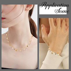 Наборы для самостоятельного изготовления цепочек из латуни с микропаве из прозрачного кубического циркония&nbsp;DIY-BBC0002-63G