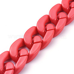 Непрозрачные акриловые цепочки ручной работы&nbsp;AJEW-JB00564