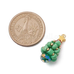 Стеклянные подвески с медной проволокой PALLOY-TA00120-02