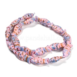 Синтетических нитей бирюзовые бусы TURQ-F019-01J