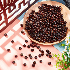 Крашеные натуральные деревянные бусины&nbsp;WOOD-GO0001-07B