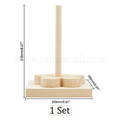 Деревянная прядильщик из цветков сливы TOOL-WH0127-39B