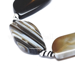 Fili di perline di agata naturale / agata a strisce&nbsp;G-L544-006E