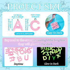 26 шт. 26-х стилевые подвески из светящейся смолы RESI-TA0003-68B