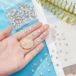 316サージカルステンレススチールチャーム200個  シェル  ステンレス鋼色  7.5x6x0.6mm  穴：0.5mm&nbsp;STAS-DC0006-52