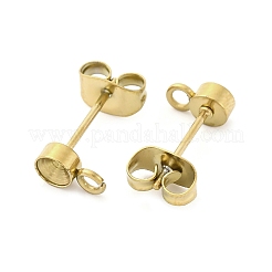 Фурнитура для сережек-гвоздиков из нержавеющей стали 304&nbsp;STAS-V003-10G-04