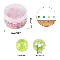 Прозрачных бусин акриловые треск&nbsp;CACR-NB0001-03