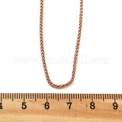 Латунные цепочки из пшеницы ожерелья для женщин&nbsp;NJEW-D302-24RG