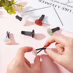 6шт сердце драгоценный камень автомобильные вентиляционные зажимы AJEW-PH00496-05