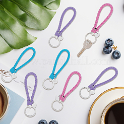 12шт 3 цвета ПУ кожаный брелок для вязания KEYC-CL0001-20B