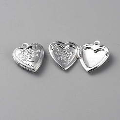 Valentinstag-Medaillonanhänger aus Messing&nbsp;KK-WH0054-70P