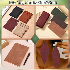 8 feuille de cuir PU bicolore&nbsp;DIY-CL0002-51