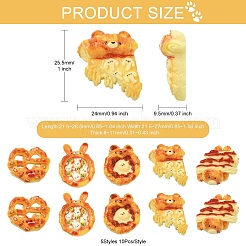 50 шт. 5 стиля кабошонов из смолы с изображением животных&nbsp;CRES-CJ0001-79