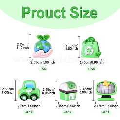 20 шт. 5 стиля кабошоны из непрозрачной смолы на тему охраны окружающей среды&nbsp;CRES-YW0001-40