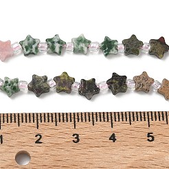 6 Stil Opalit & synthetischer Malachit & natürlicher Bildjaspis & Rhodonit & grüner Fleckenjaspis & Drachenblutjaspis Perlenstränge&nbsp;G-D095-A03