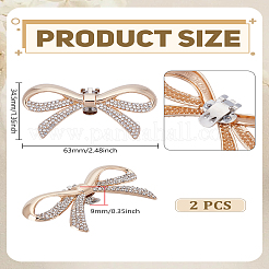 2 шт. пряжки для обуви из цинкового сплава и хрустальных страз&nbsp;FIND-LP0009-89