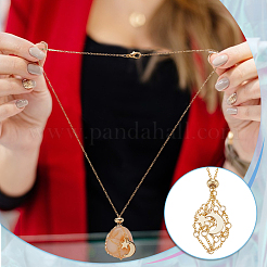 Ожерелье с держателем в виде кристаллической клетки NJEW-AB00036