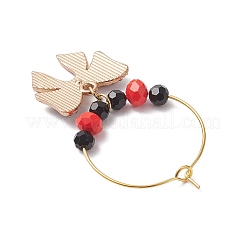 4 шт. подвески-бантики в виде бабочки из сплава со стразами и эмалью для бокалов вина AJEW-JO00264