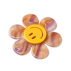 Gros pendentifs en acrylique bicolore&nbsp;OACR-B008-D04