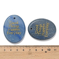 Anhänger aus natürlichem blauem Aventurin (gefärbt und erhitzt)&nbsp;G-K353-06F