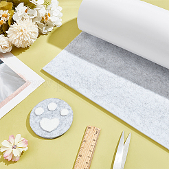 自己粘着ポリエステルフェルト生地  DIY工芸品  ライトグレー  300x30x0.2cm&nbsp;DIY-WH0430-455B-02