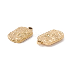 イオンプレーティング（IP）304ステンレスペンダント  星と楕円  ゴールドカラー  18x10x3mm  穴：1.5mm&nbsp;STAS-E153-06G