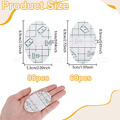 140 шт. 2 вида водонепроницаемых наклеек на уши из искусственной кожи для младенцев&nbsp;AJEW-GA0008-18B