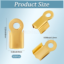 500 Stück Eisen faltende Crimp-Enden&nbsp;IFIN-CN0001-06G