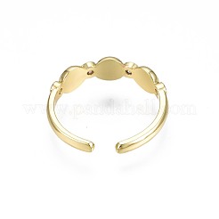 Прозрачное кубическое циркониевое кольцо-манжета сглаз с эмалью для женщин RJEW-N035-099