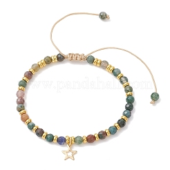 Браслеты с подвесками из нержавеющей стали Star 201 BJEW-JB12801-01