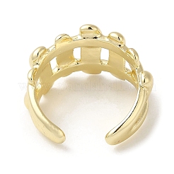 Кольцо из латуни с открытой манжетой RJEW-Q778-26G