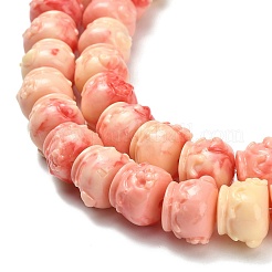 Резные бусины из синтетического коралла BSHE-H114-03A