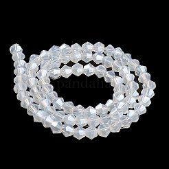 Chapelets de perles en verre électroplaqué d'imitation jade&nbsp;LS-EGLA-A039-J6mm-A05