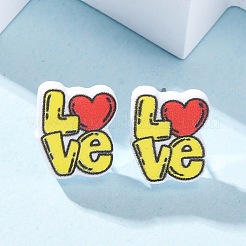 Деревянные серьги-гвоздики EJEW-M063-01B