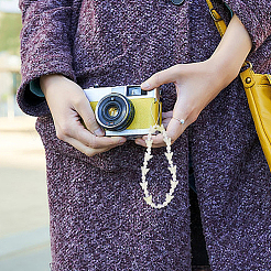 8 шт. 8-цветный ремешок для мобильного телефона с бусинами из смолы&nbsp;AJEW-AN0007-46