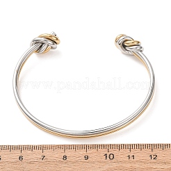 女性用304ステンレススチールカフバングル  ゴールデン·ステンレス鋼色  内径：2.46インチ（6.25cm）&nbsp;SA-CBA2192-07GP